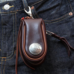 官方代理日本REDMOON红月RM-KBLA真皮牛皮极软大号车钥匙扣钥匙包