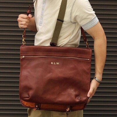 VASCO斜挎包帆布牛皮复古背包