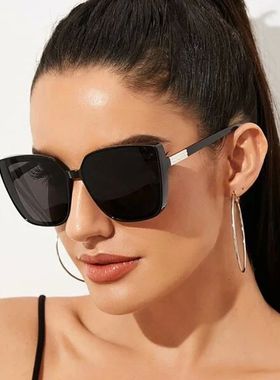 Brand Designer Cat Eye Sunglasses Woman Vintage Black Mirror