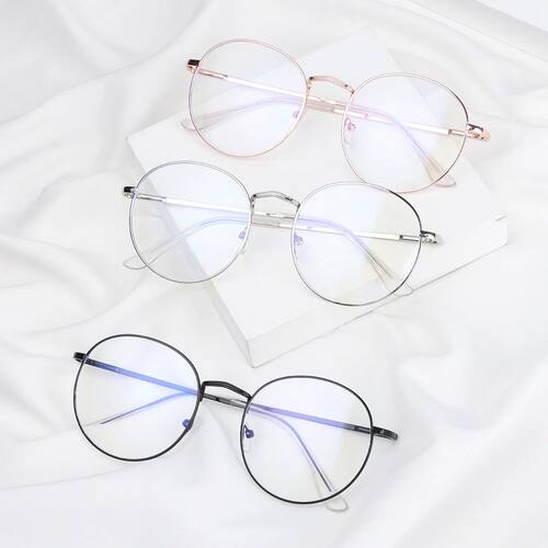 Vintage Anti Blue Light Glasses Frames Round Lens Myopia Opt