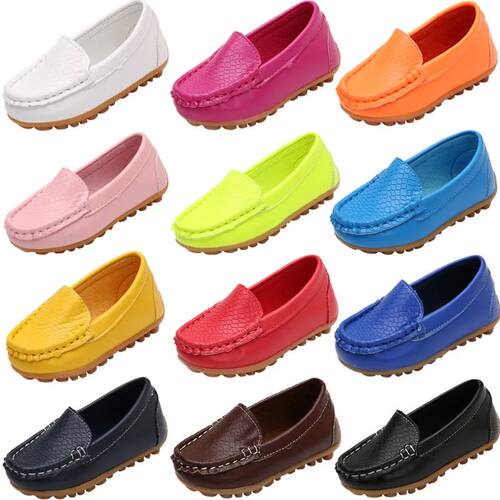 Fashion Flats For Children Casual Comfortable PU Leather Sli
