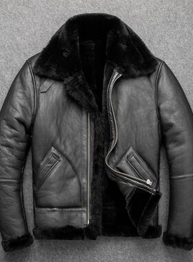 GU.SEEMIO Men's Sheep Shearling Lambskin  Warm Jacket Origin