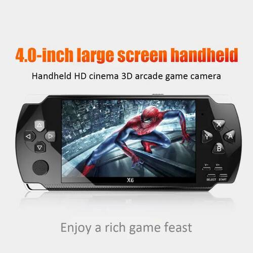 X6 4.0 Inch Handheld Video Game Console Dual Joystick  Porta