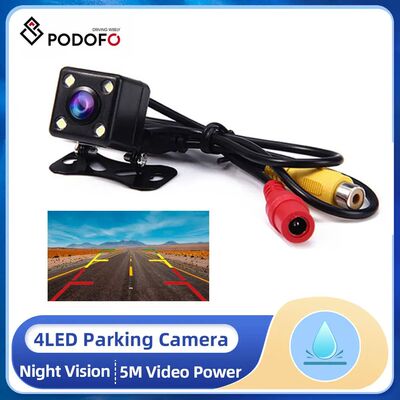 Podofo 4 LED Night Vision Car Rear View Camera Universal Bac