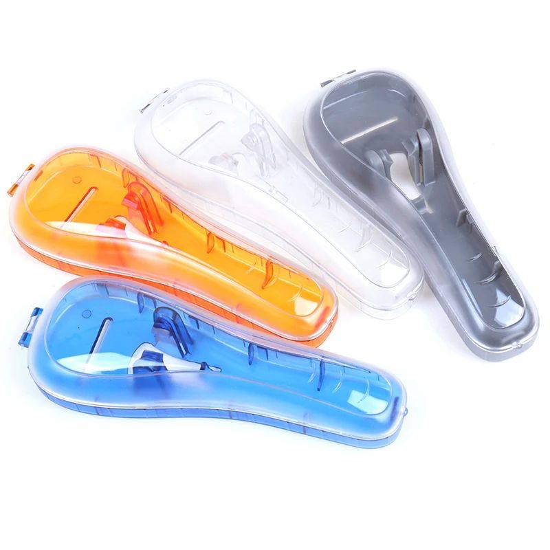 1 PCS Portable Men's Razor Blades Holder Box Portable Blue T