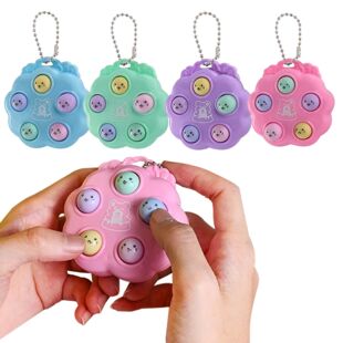 NEW fidget kawaii toys mole whack Simple Dimple keychain