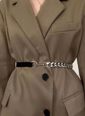 Golden Chain Belt Elastic Silver Metal Waist Belts for Women