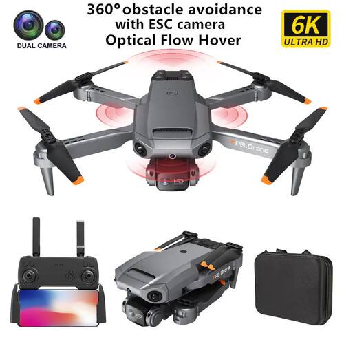 New P8 Drone 6K with ESC HD Dual Camera 5G Wifi FPV 360 Full