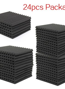 24PCS 300x300x25mm Studio Acoustic Foam SoundProofing Acoust