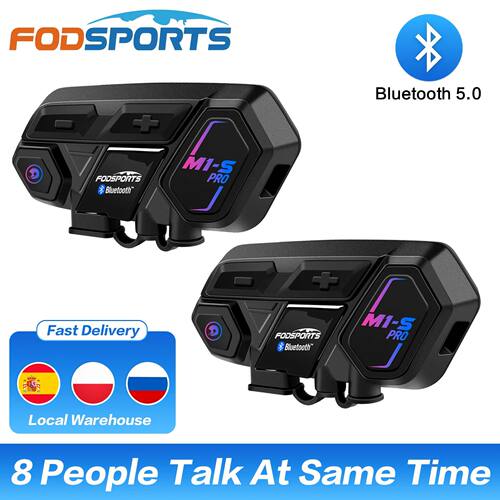 2pcs Fodsports M1-S Pro motorcycle intercom helmet bluetooth