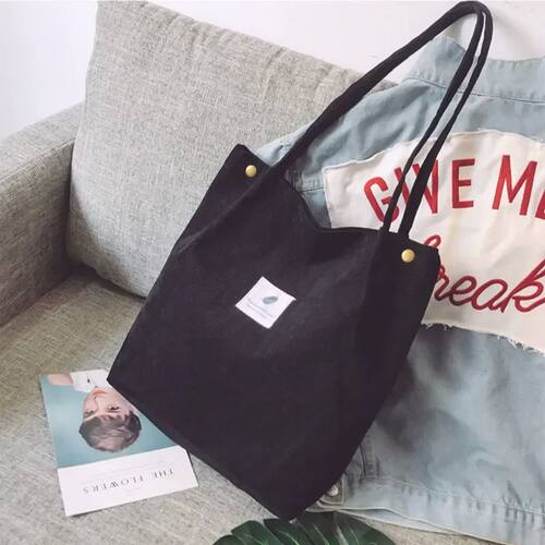 Bags for Women 2023 Corduroy Shoulder Bag Reusable Shopping