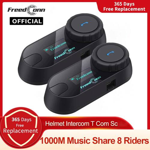 FreedConn T Com Sc Bluetooth Motorcycle Intercom Helmet Head