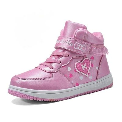 Kids Girls Sports Boots Girls Running Shoes Flat Round Toe C