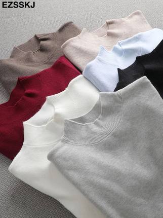 Basic Turtleneck Slim Sweater Pullover Women Autumn winter C