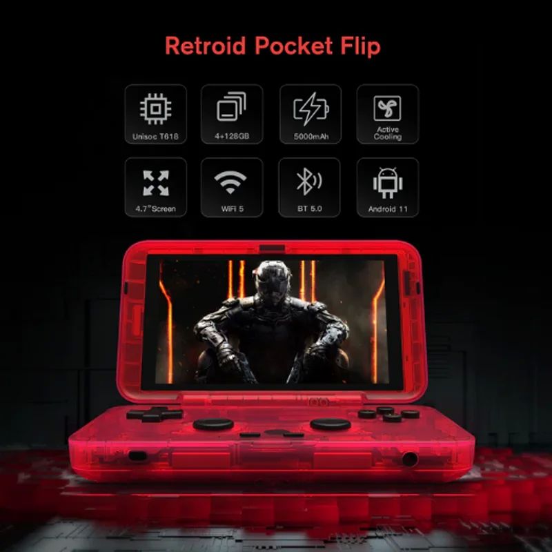 Portable Retroid Pocket Flip Handheld Game Player 4.7 inch T