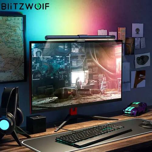 BlitzWolf RGB LED Desk Lamp Dimmable Office Computer Eye-car