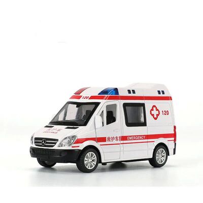 Sound Light Ambulance Police Car Model Pull Back Alloy Dieca