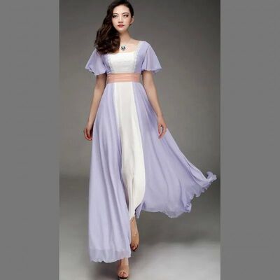 Free Shipping Women Maxi Prom Dress Titanic Dress for Costum