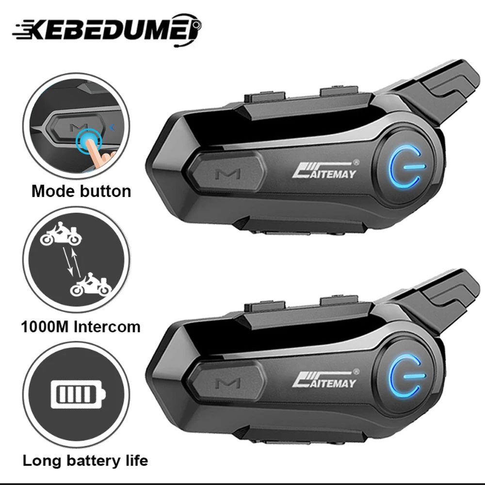 1/2Pcs Bluetooth Intercom Motorcycle helmet bluetooth headse