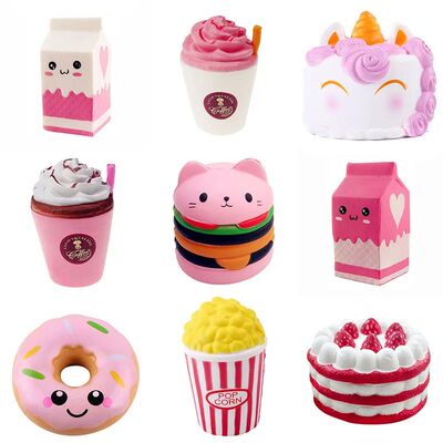 Antisss Squishy Hamburger Milkshake Squishe Donut Popcorn To