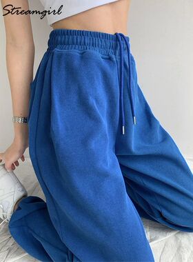 Winter Warm Sweatpants For Women High Waist Jogger Velvet Wi