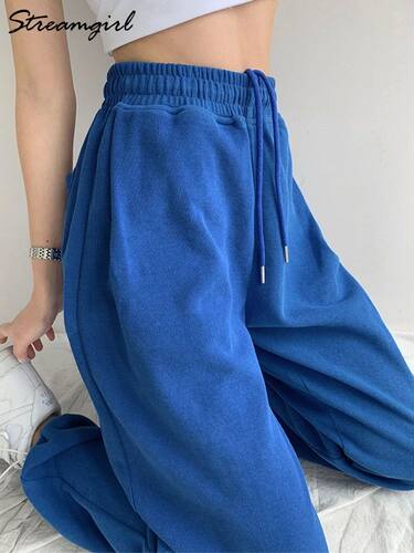Winter Warm Sweatpants For Women High Waist Jogger Velvet Wi