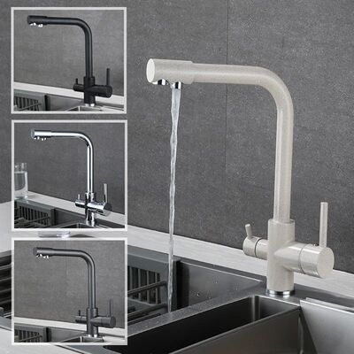 Kitchen Filtered Faucet Balck with Dot Brass Purifier Faucet