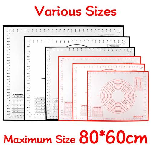 Oversize 80/70/60cm Silicone Baking Mat Rolling Kneading Pad