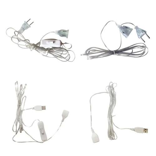 3m Plug Extender Wire Extension Cable EU/US/USB Plug for LED