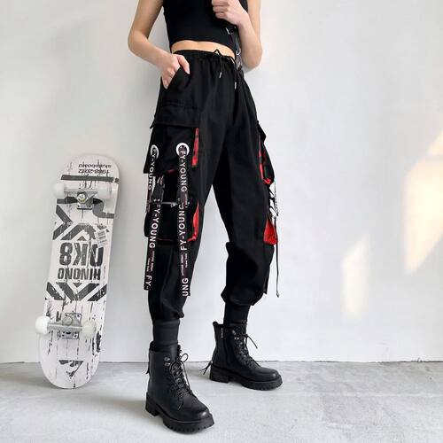 Women Cargo Pants 2023 Harem Pants Fashion Punk Pockets Jogg