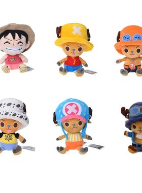 One Piece Plush Toys Luffy Chopper Sabo 10cm Plush Doll Stuf