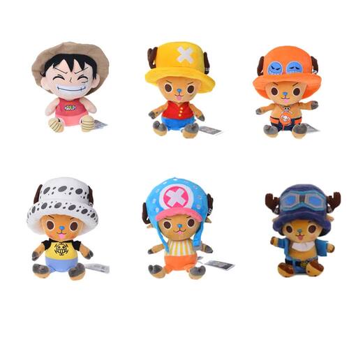 One Piece Plush Toys Luffy Chopper Sabo 10cm Plush Doll Stuf