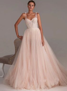 Sevintage Tulle Embroidery Lace Long Prom Dresses Sweetheart