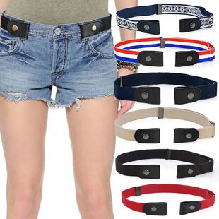New Unisex Buckle-Free Elastic Belt for Jeans Pants Dress St