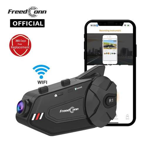 Freedconn R1Plus Bluetooth Motorcycle Intercom Helmet Headse