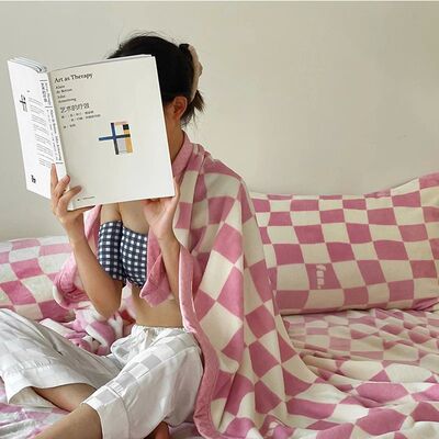 Fluffy Plaid Throw Blanket Nordic Soft Warm Autumn Winter Be