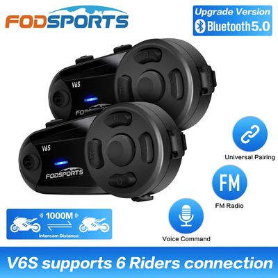 Fodsports V6S Helmet Intercom Motorcycle Bluetooth Headset 1