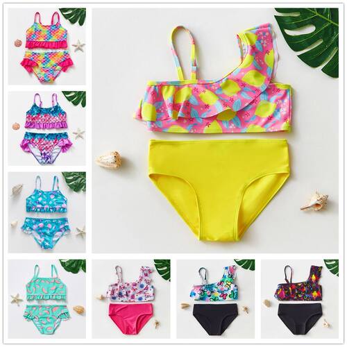2~10Y Toddler Baby Girls Swimsuit Two pieces Girls swimwear