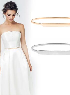 Gold Silver Belts For Women Dresses Elastic Stch Female Wais