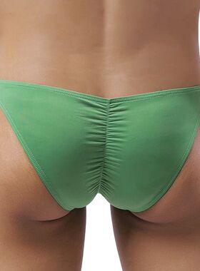 Men's Sexy Underwear Low Waist Ice Silk Men Briefs Transluce