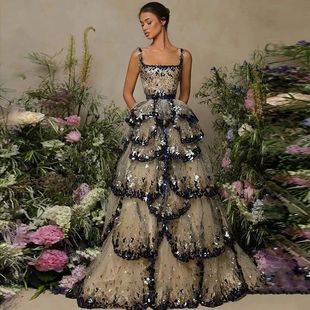 Sharon Said Luxury Dubai Evening Dresses 2024 Sparkly Sequin