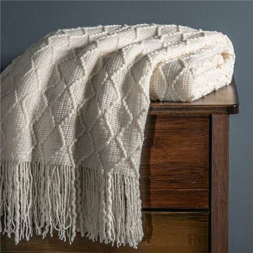 Nordic Knit Plaid Blanket Super Soft Bohemia Blanket For Bed
