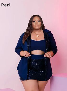 Perl Sequin Three Piece Sets Sling Crop Top+culottes+long Co