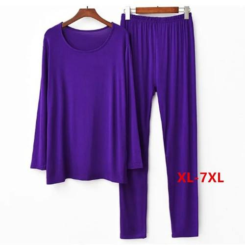 Spring Autumn Pajamas Women 2023 Plus Size Modal Cotton Slee