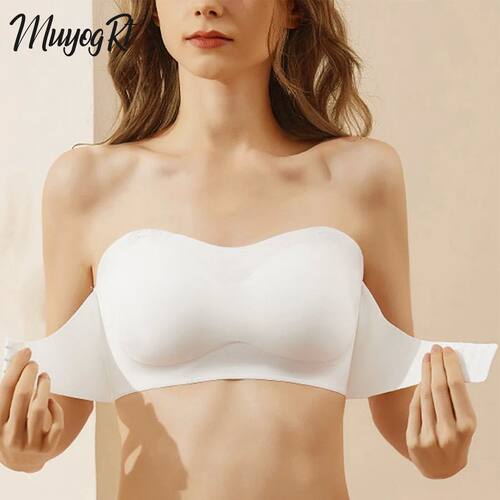 Strapless Bra Large Size Push Up Bra Thin Section Lace Non-S