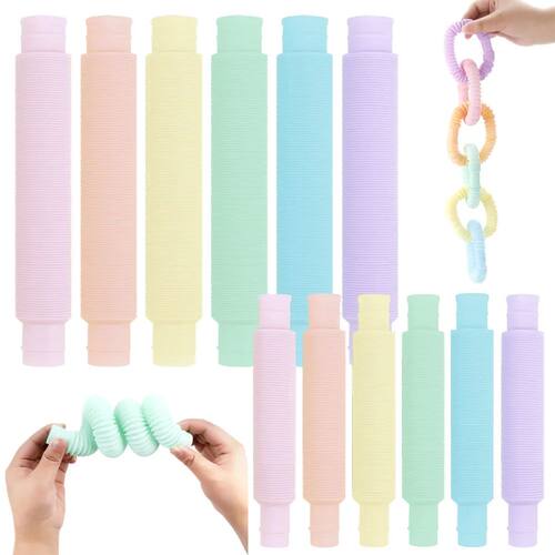 5/6/7Pcs  Pop Tubes Sensory Toys for ADHD Autism Fidget Sque