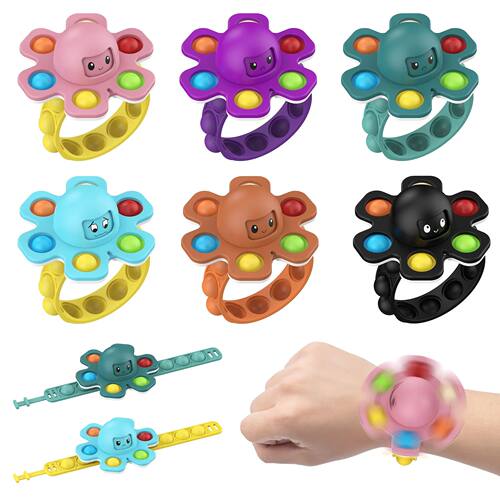 Faces Change Octopus bracelet pop Fidget Spinner Toys Antiss