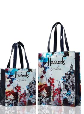 London Style PVC Reusable Shopping Bag Women Bag Eco Friendl