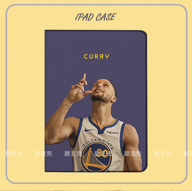 MVP史蒂芬库里ipad10.2勇士队适用air4/5保护套pro11笔槽mini56壳