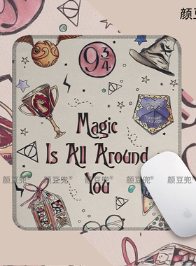 哈利波特 霍格沃兹动漫周边大号办公桌垫鼠标垫锁边鼠标垫 可水洗